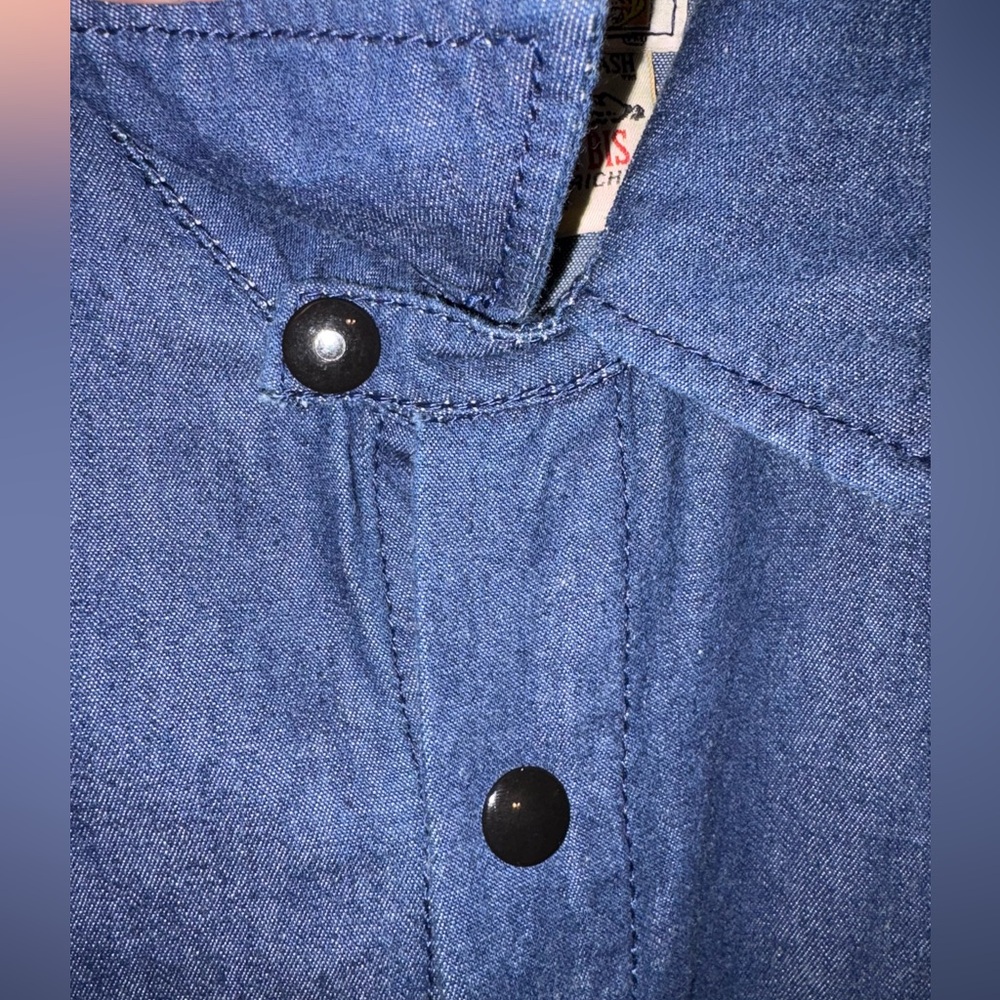 Vintage Gene Ewing BIS Women’s Embroidered Denim Shirt Snap Front Size Small USA - Picture 4 of 15
